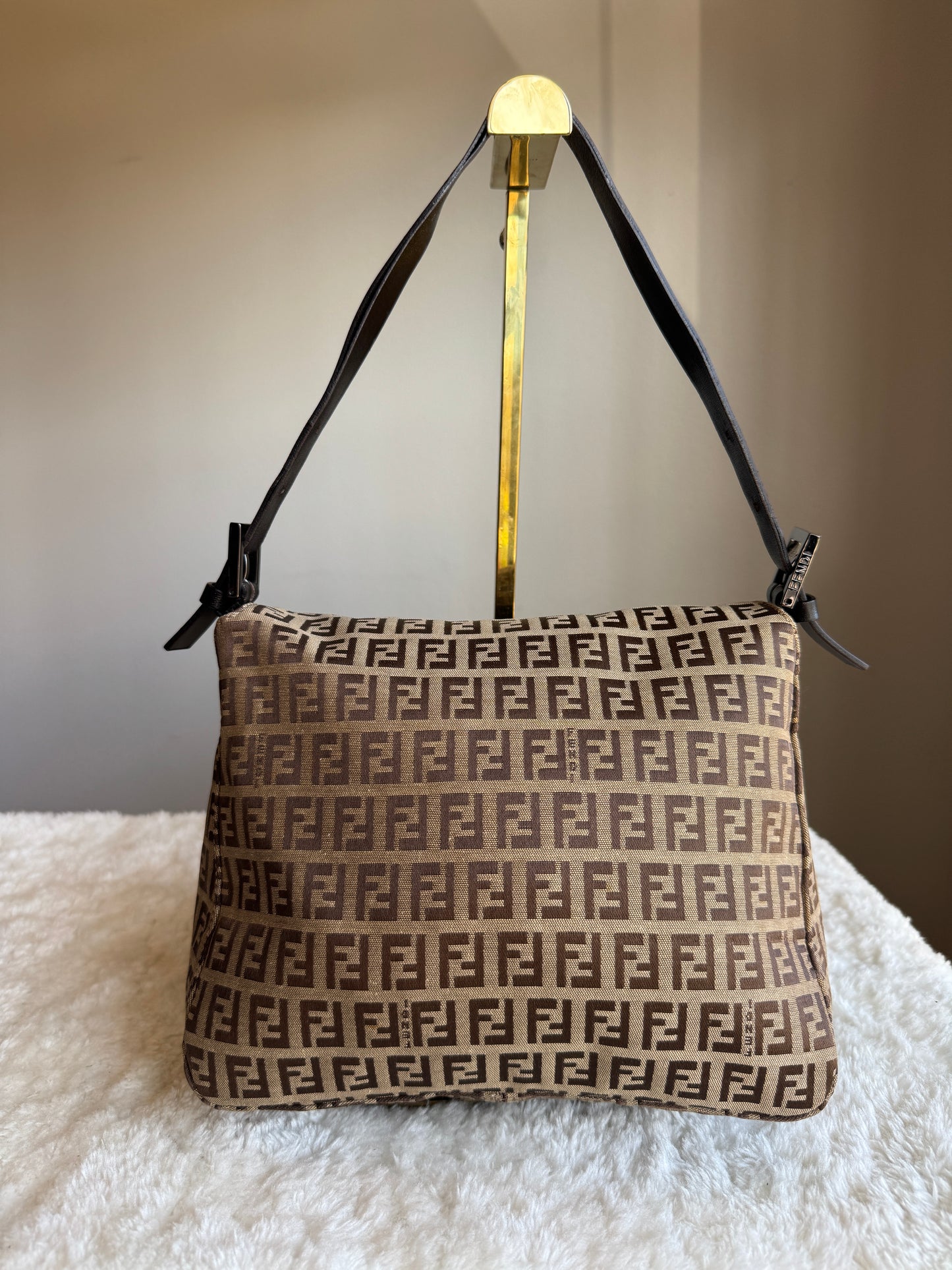 FENDI Zucchino Mama Canvas Dark brown