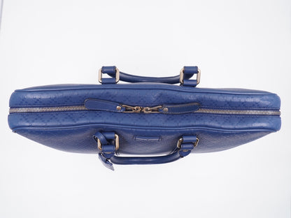 Gucci Briefcase Diamond Microguccdssima leather Blue