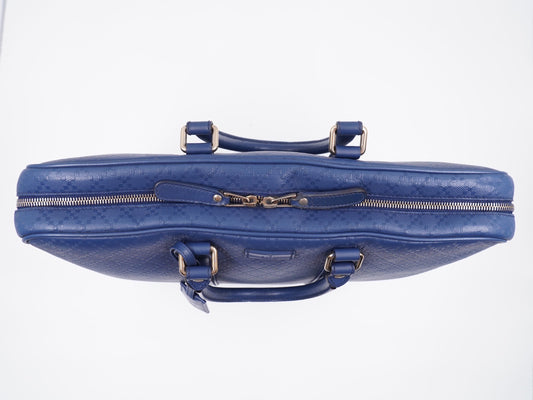 Gucci Briefcase Diamond Microguccdssima leather Blue