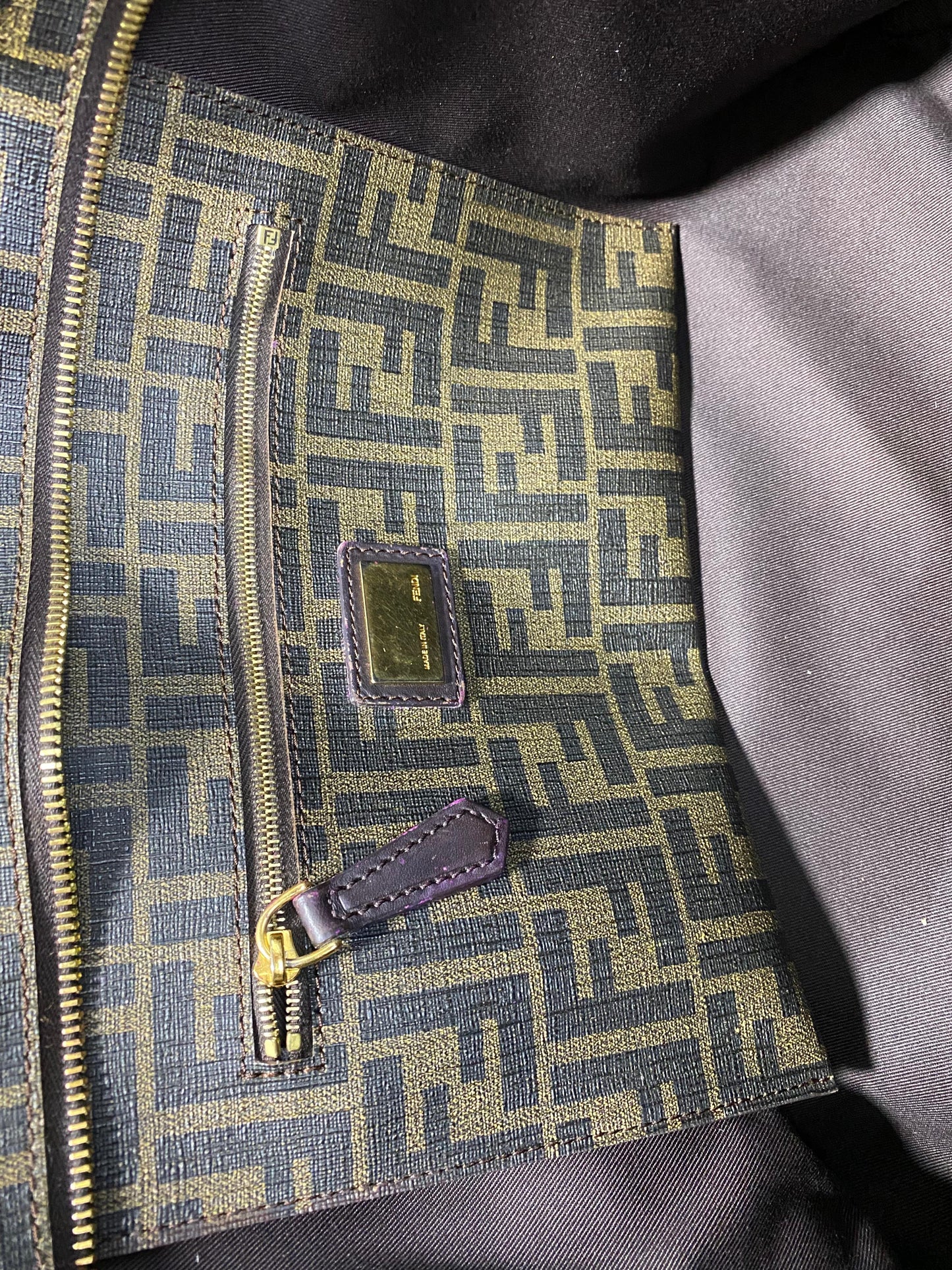 Fendi Roll Tote Zucca Coated Canvas Medium