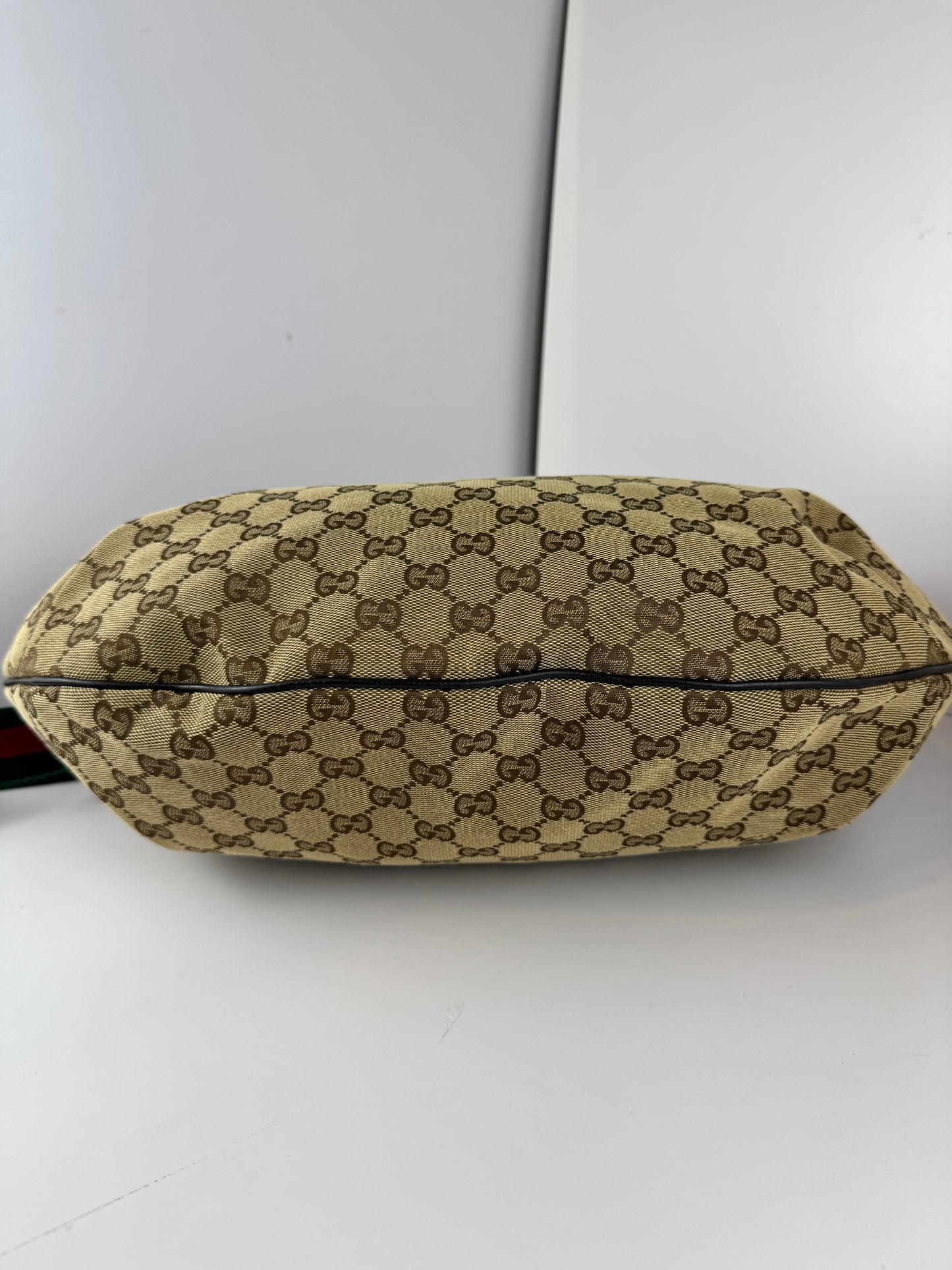 Gucci Web HalfMoon Large GG Canvas Brown