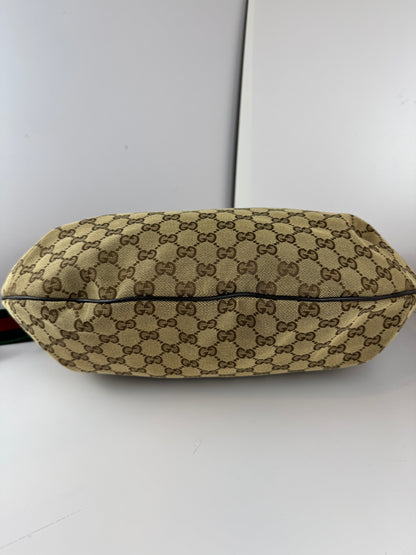 Gucci Web HalfMoon Large GG Canvas Brown