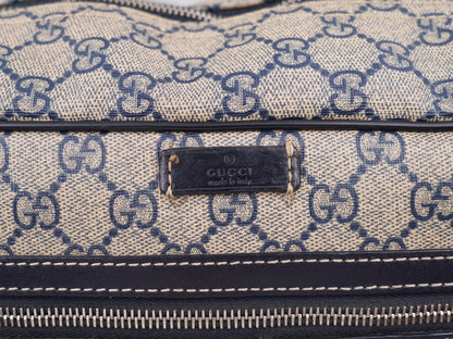 Gucci Front Zip Large Messenger Navy