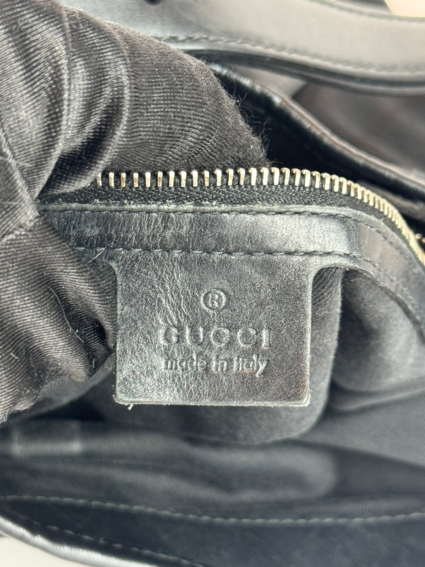 GUCCI Piston Shoulder bag Monogram GG Canvas Black