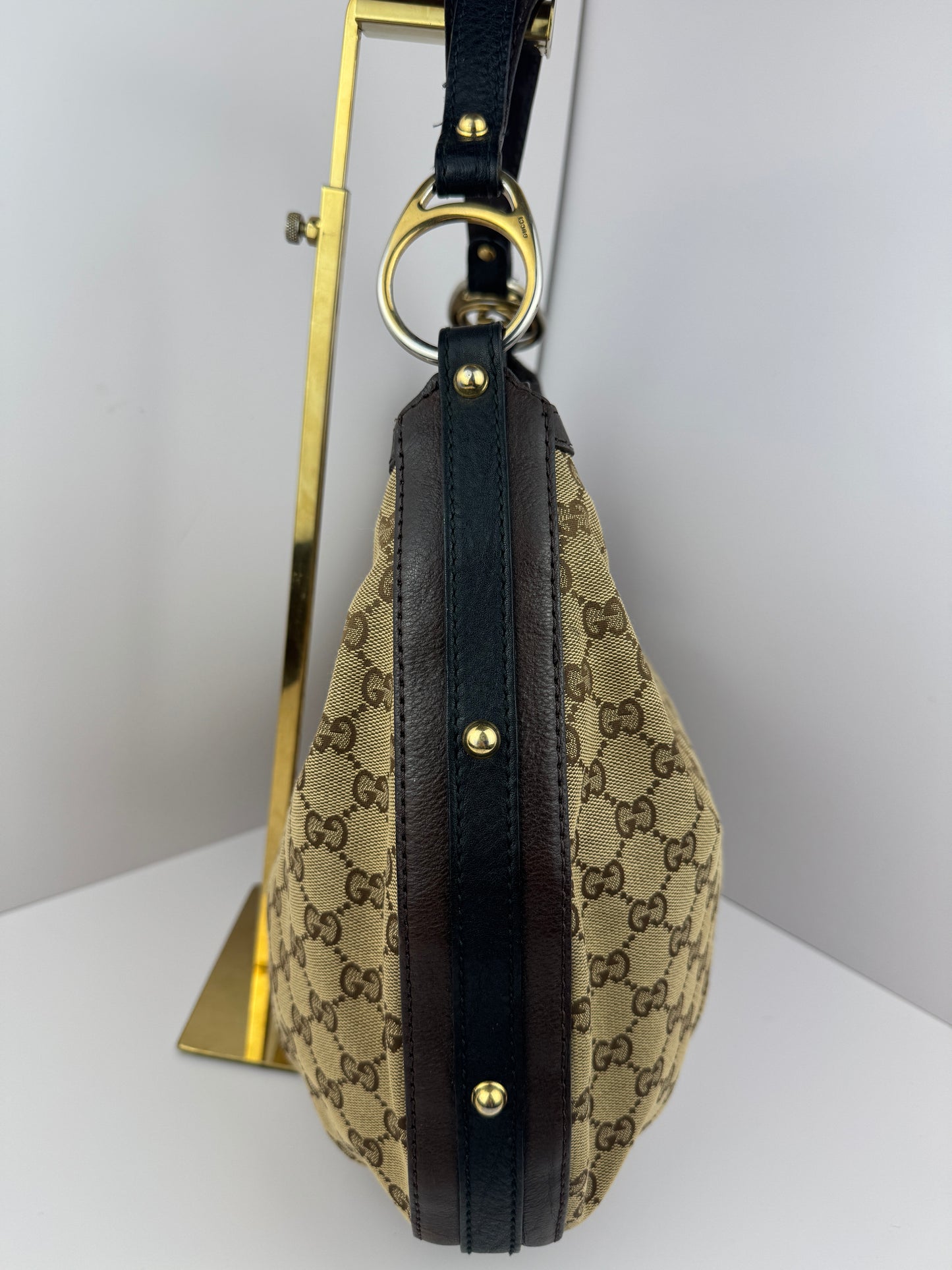 Gucci Hobo GG Interlocking Canvas Brown