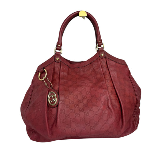 Gucci Sukey Large GG Monogram Leather Burgundy