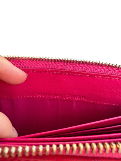 WA4👛Dior Long wallet zippy Red (COA Included) retail $1350