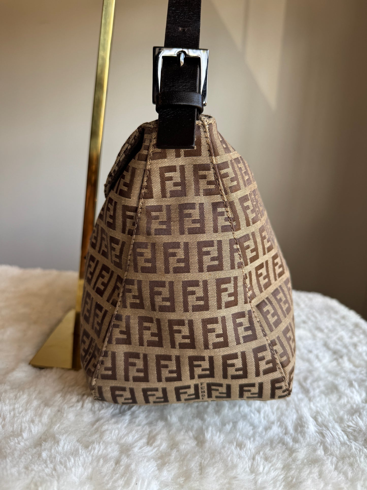 FENDI Zucchino Mama Canvas Dark brown