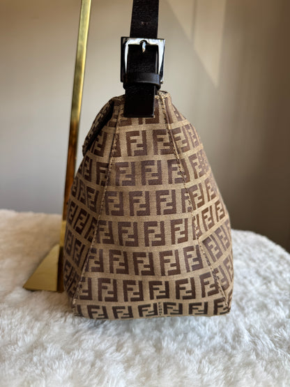 FENDI Zucchino Mama Canvas Dark brown