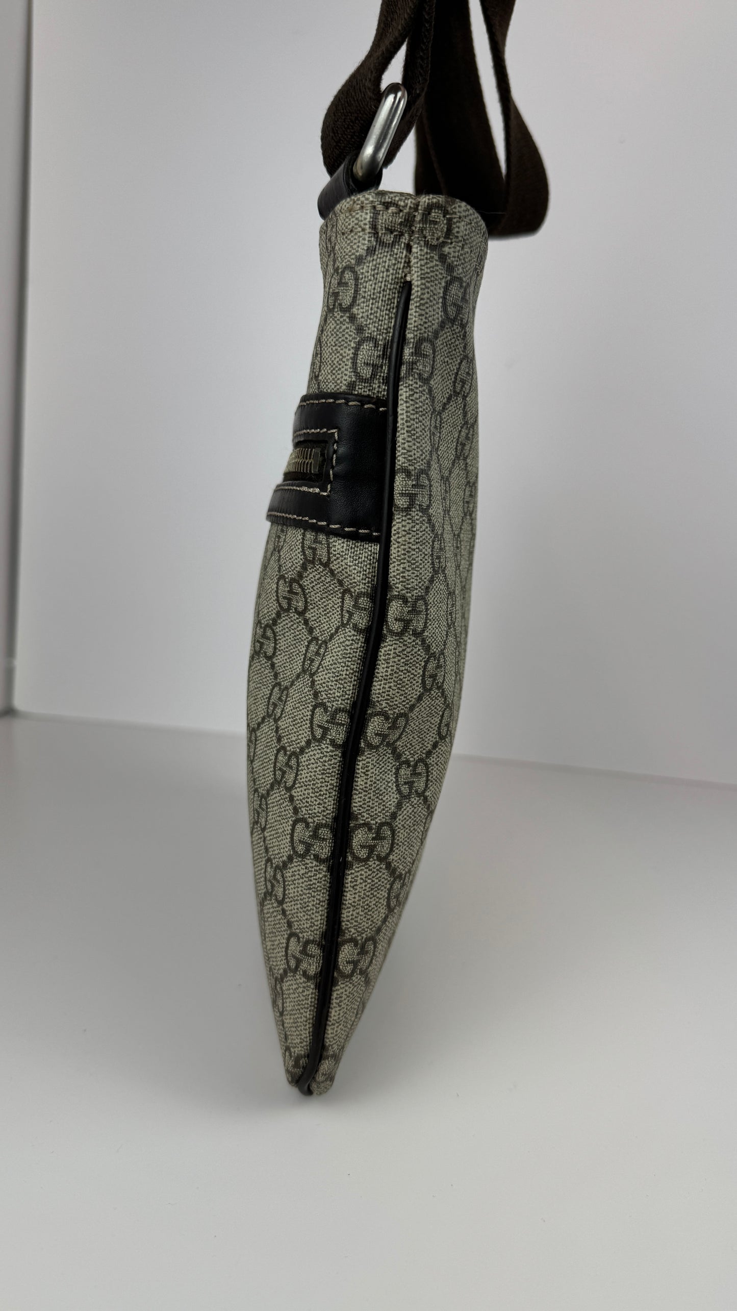 Gucci Flat Messenger GG Coated Canvas Medium