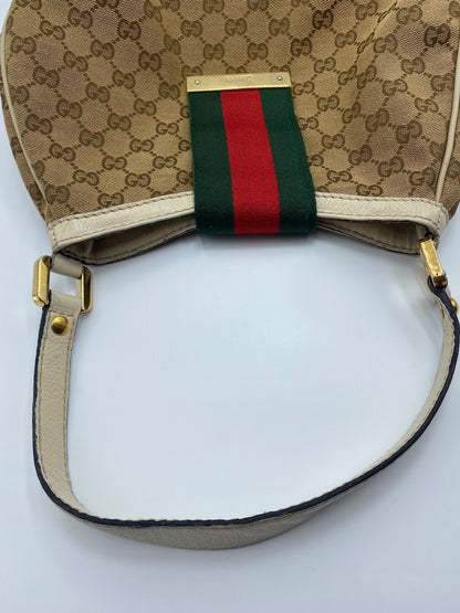 GUCCI New ladies Hobo GG Canvas White