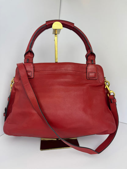 Chloé Margaret Leather handbag with strap Red