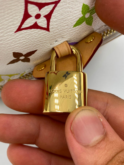 Louis Vuitton x Takashi Murakami Multicolor Monogram Vanity Chain pouch