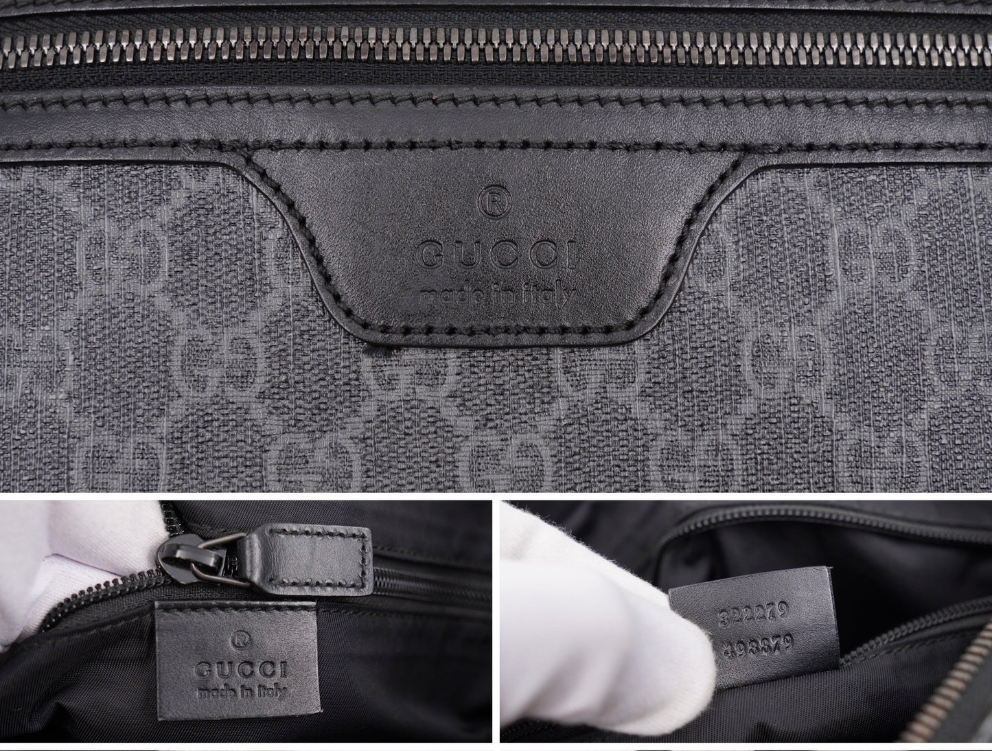 Gucci Front zip messenger Black