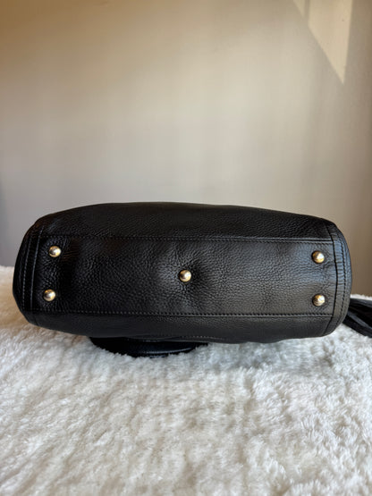GUCCI Soho Zip Tote Leather Small Black