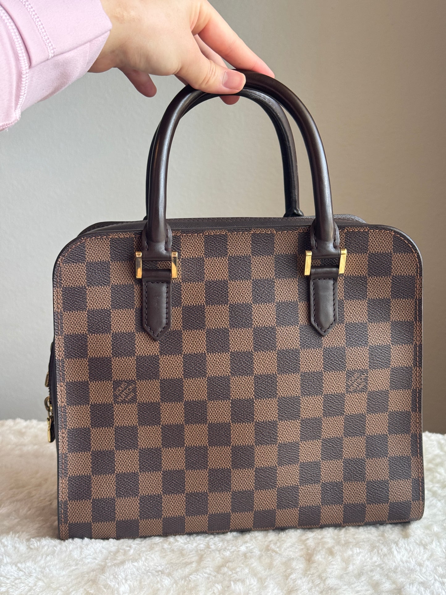 LOUIS VUITTON Triana Ebene Damier Bag