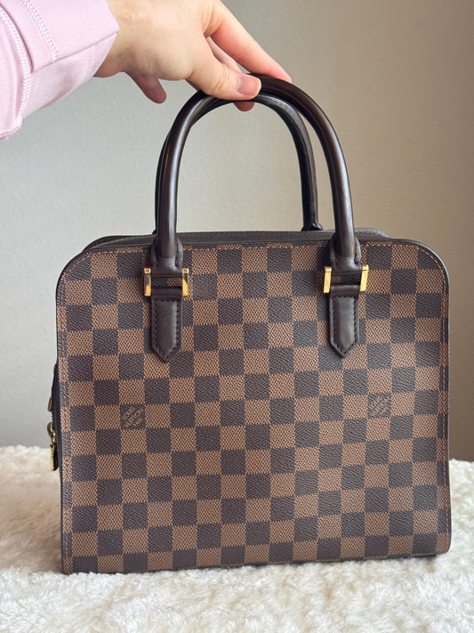 LOUIS VUITTON Triana Ebene Damier Bag