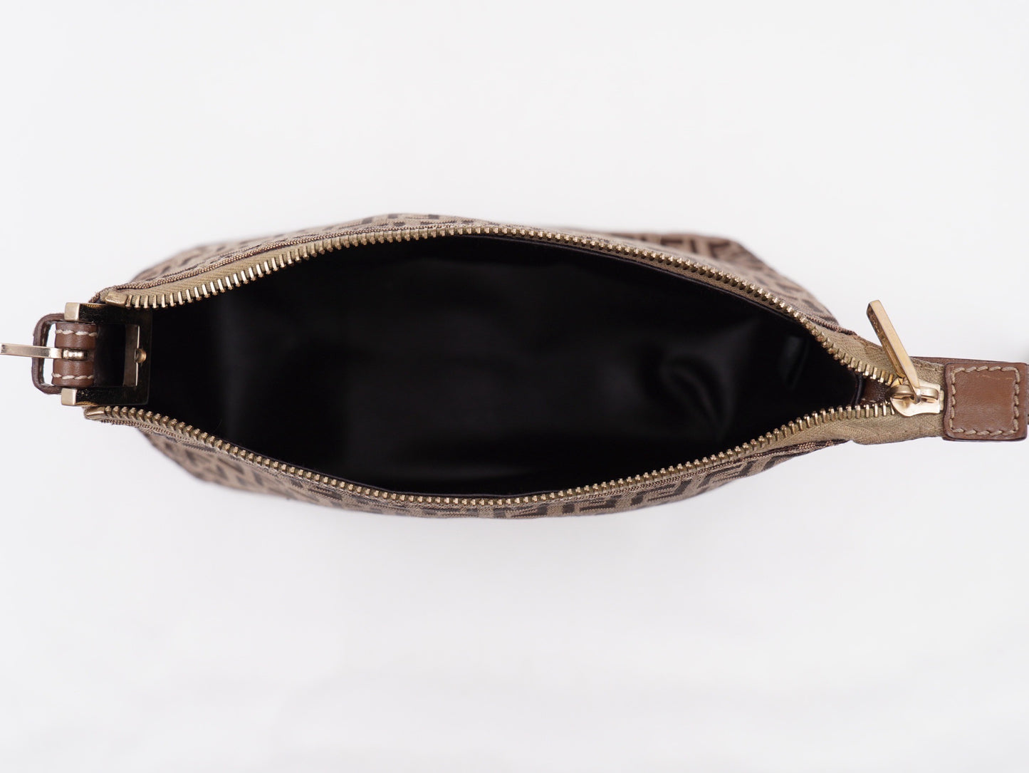 Fendi Zucchino Mini Pochette Brown