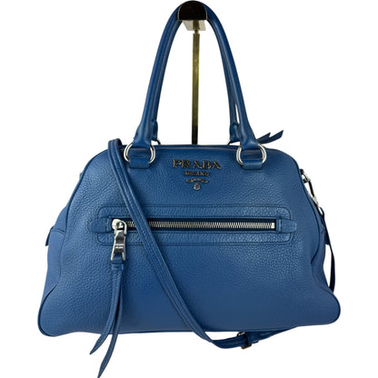 Prada Vitello Phenix Bowling Bag Talco
