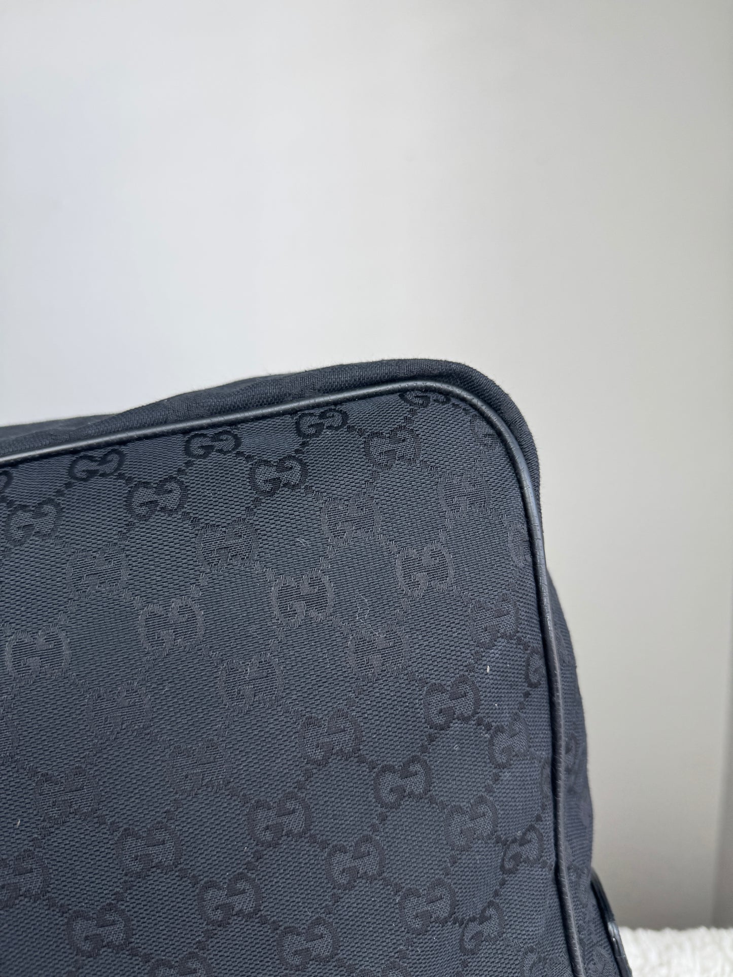 GUCCI Web Flap Messenger GG Canvas Black