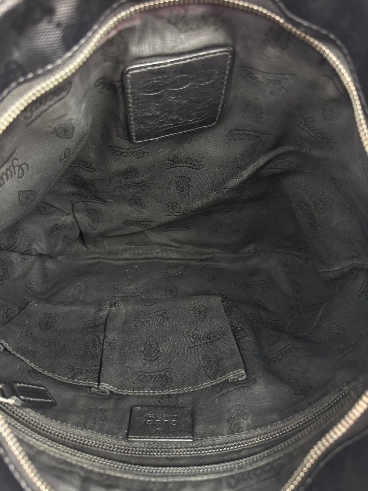 GUCCI Web Flat 500 Messenger GG Imprime Medium Black
