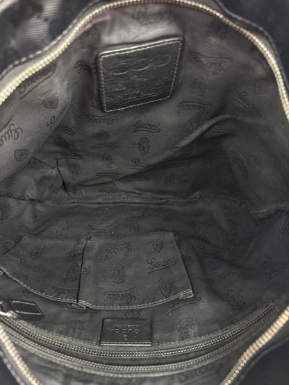 GUCCI Web Flat 500 Messenger GG Imprime Medium Black
