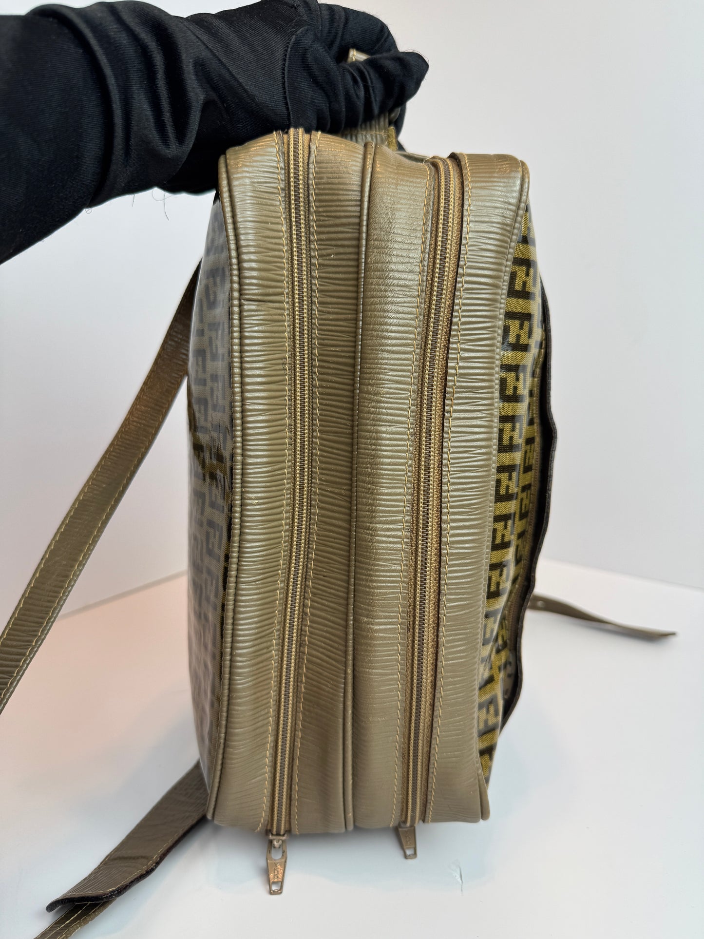 FENDI Vintage Zucchino Crystal Canvas FF Crossbody