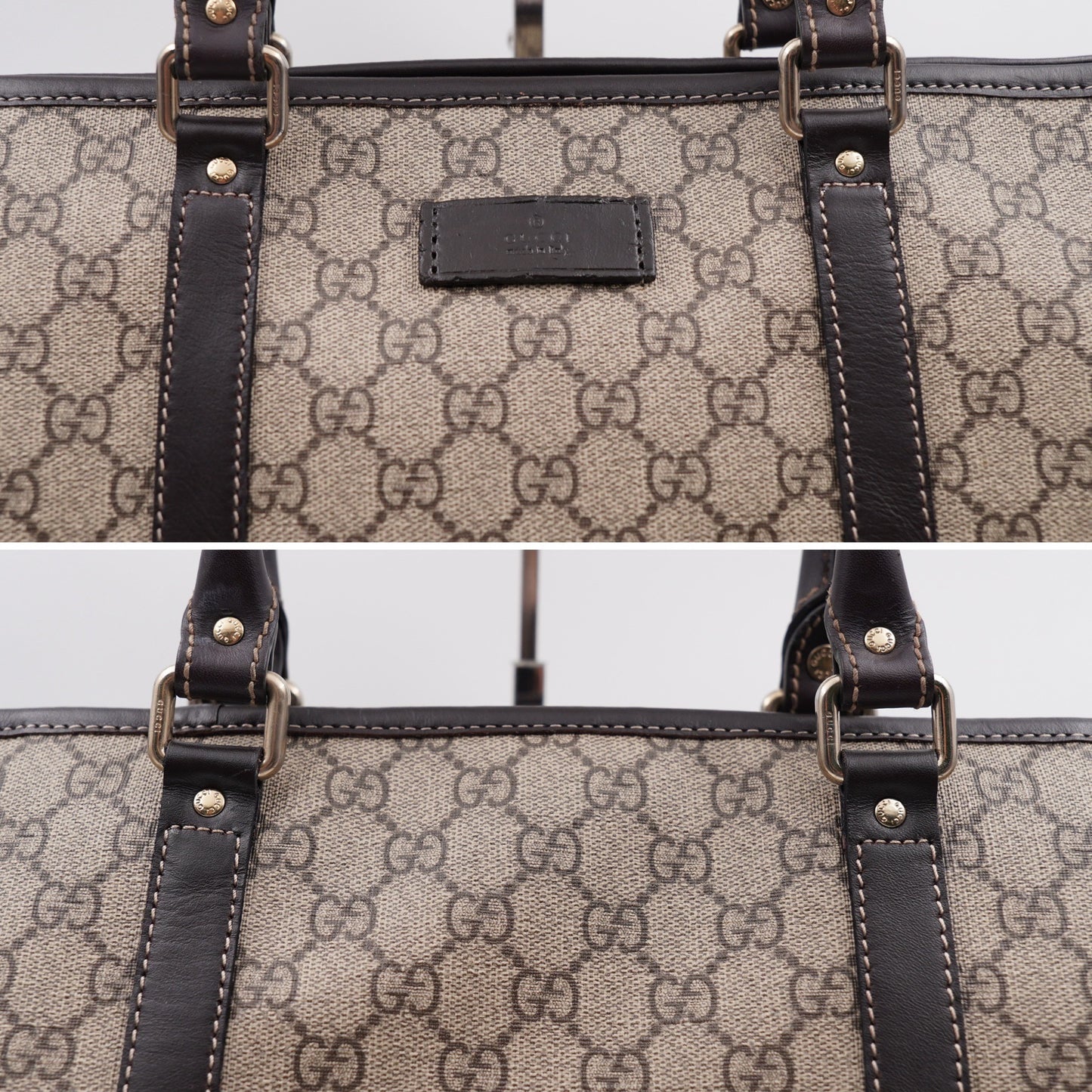 Gucci Plus Monogram Joy Tote dark brown