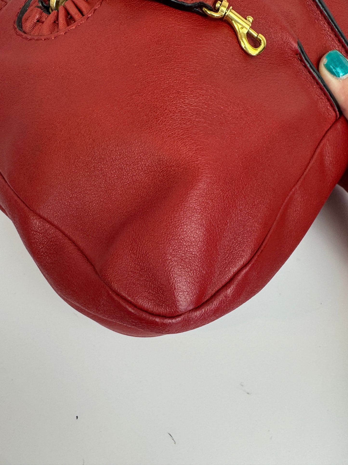 Chloé Margaret Leather handbag with strap Red