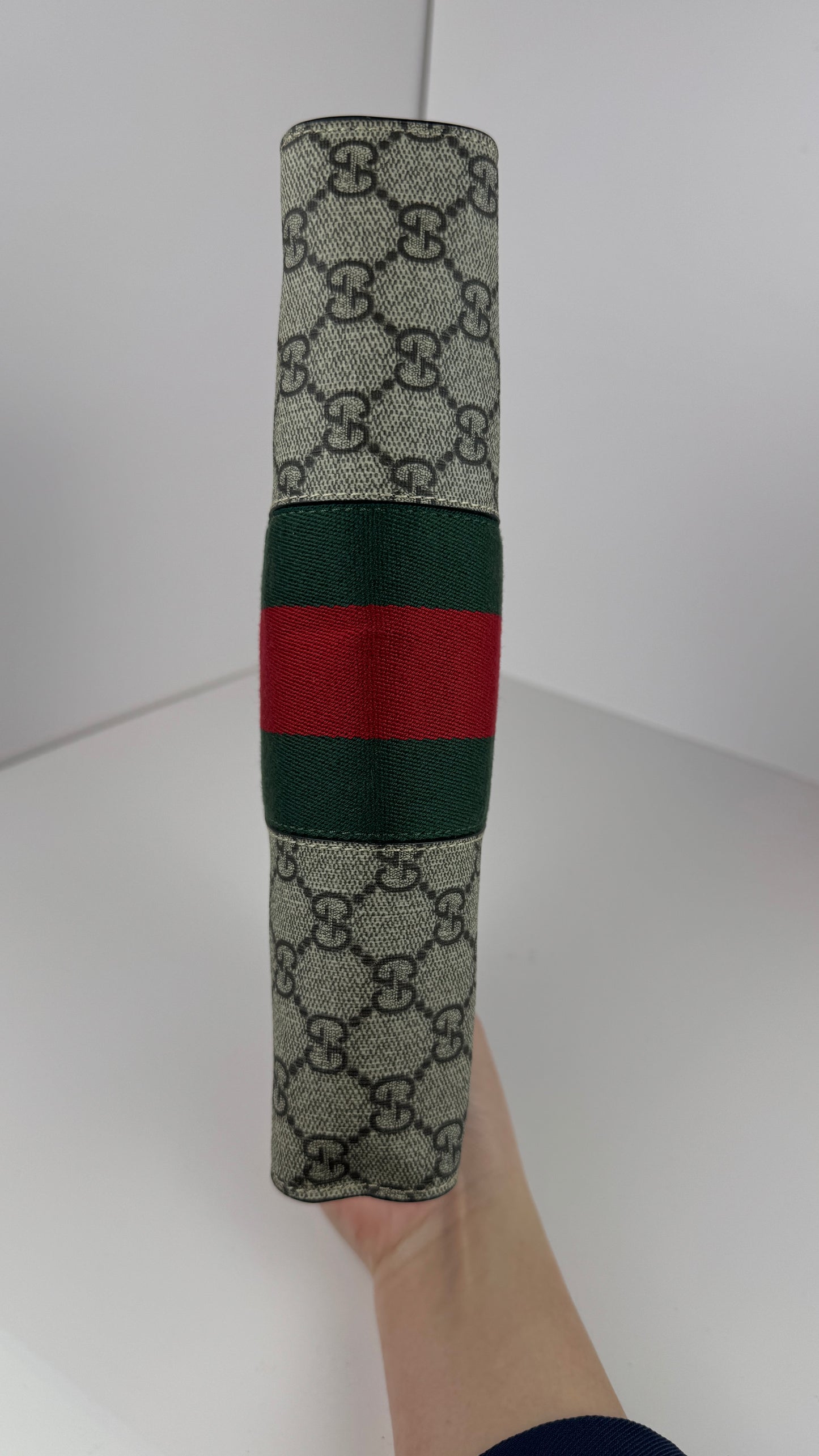 Gucci Clutch GG Supreme Pouch Web Ophiadia Dark