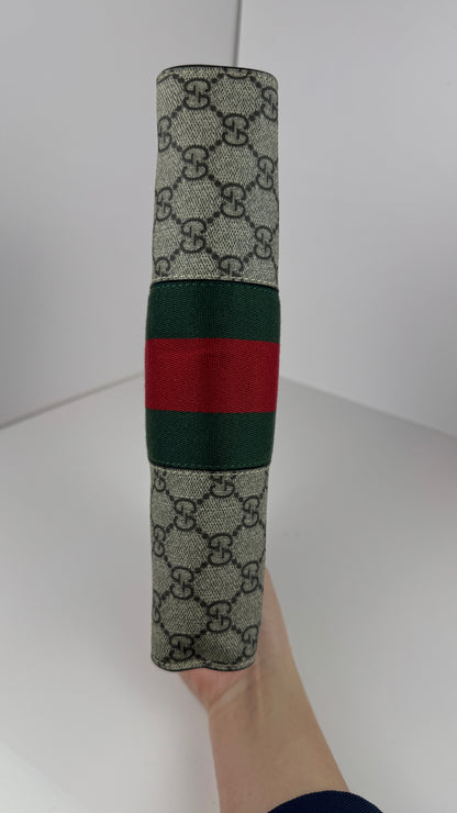 Gucci Clutch GG Supreme Pouch Web Ophiadia Dark