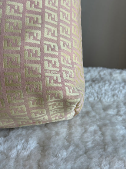 FENDI Zucca Tote FF Canvas Pink