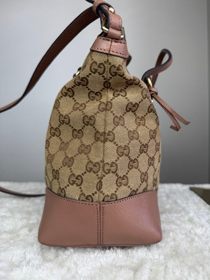 GUCCI Bree Top Handle GG Canvas Pink