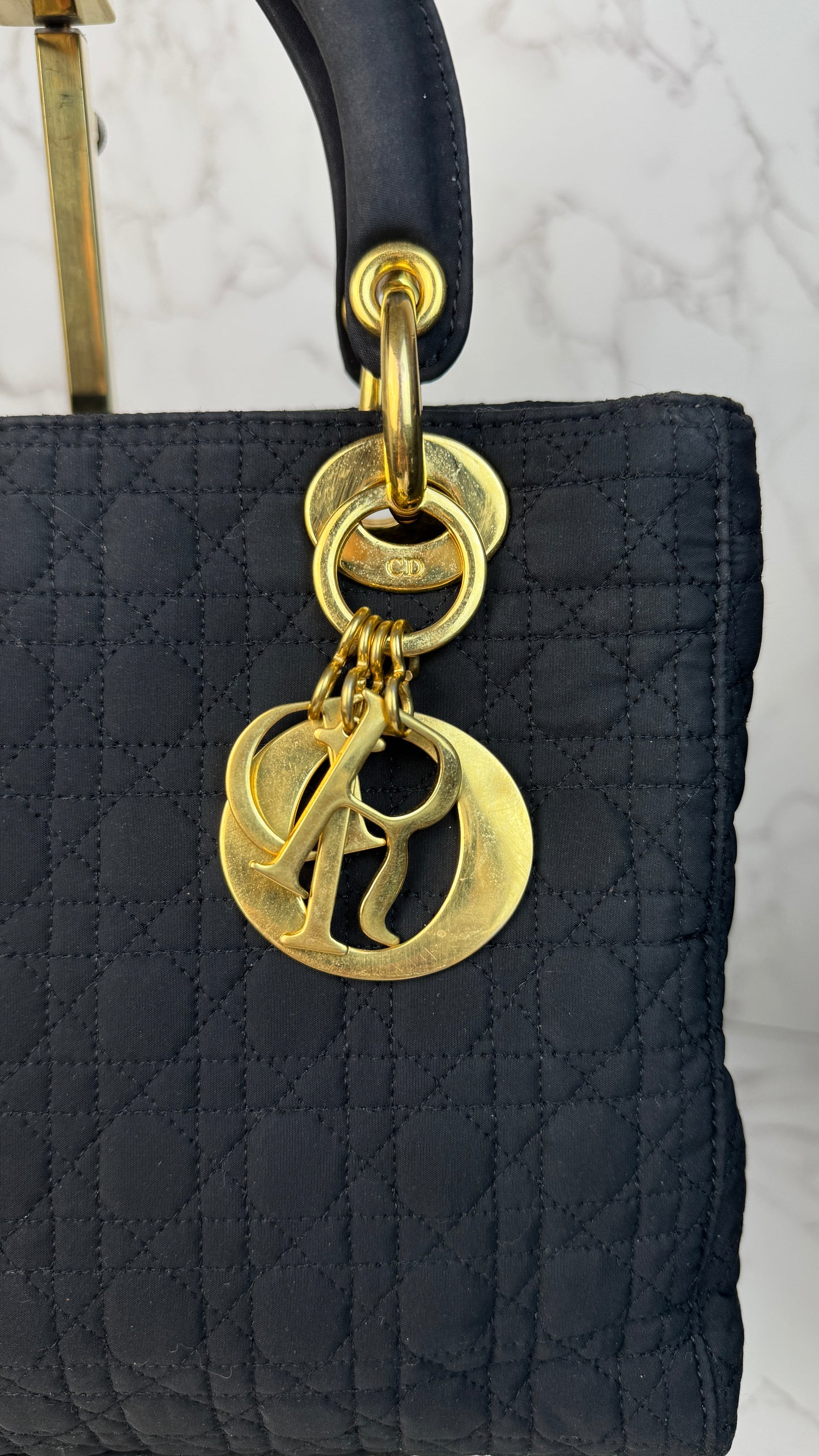 Christian Dior Lady Dior Quilted Tote Bag (Vintage)