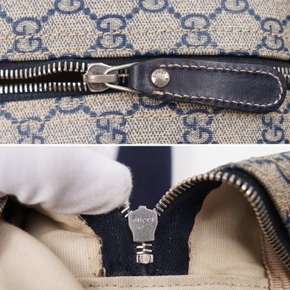 Gucci Front Zip Messenger Navy