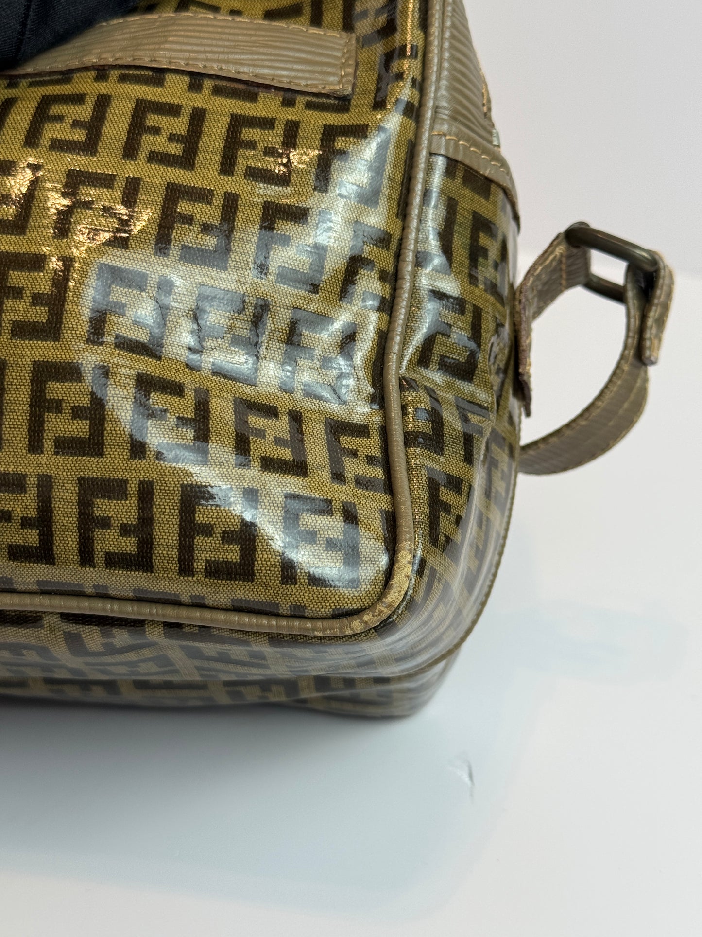 FENDI Vintage Zucchino Crystal Canvas FF Crossbody