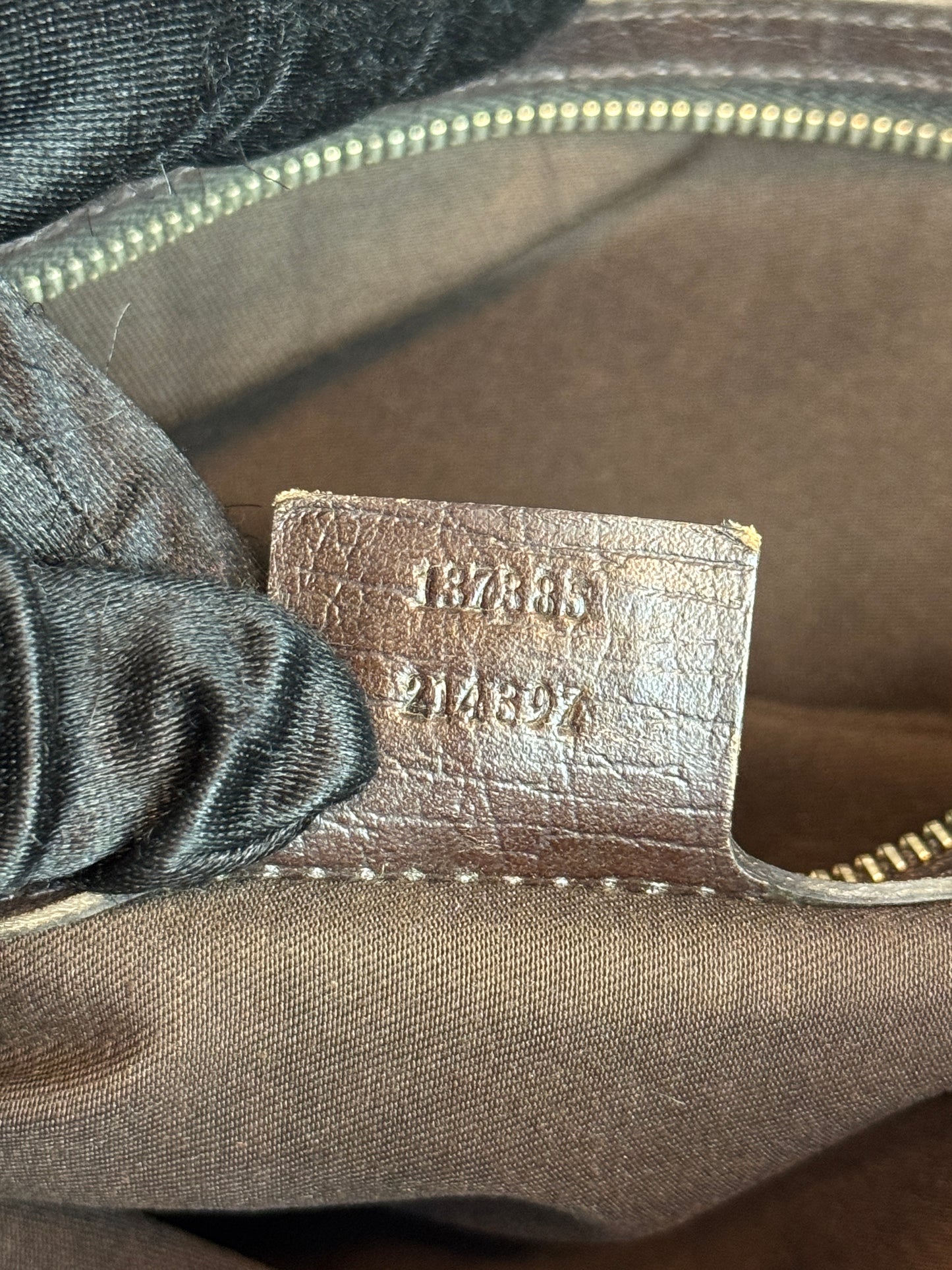 GUCCI Hasler Tote Monogram Medium Dark Brown