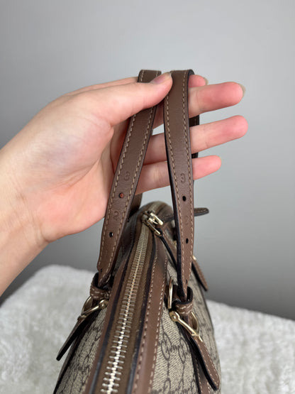 GUCCI Nice Dome GG Supreme Coated canvas Brown