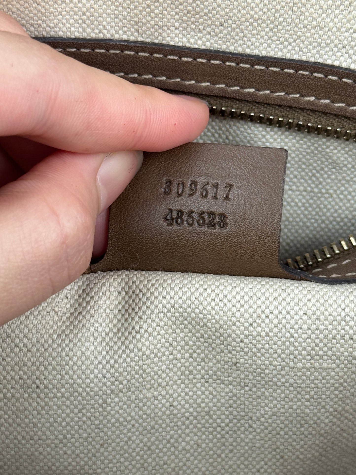 GUCCI Nice Dome GG Supreme Coated canvas Brown