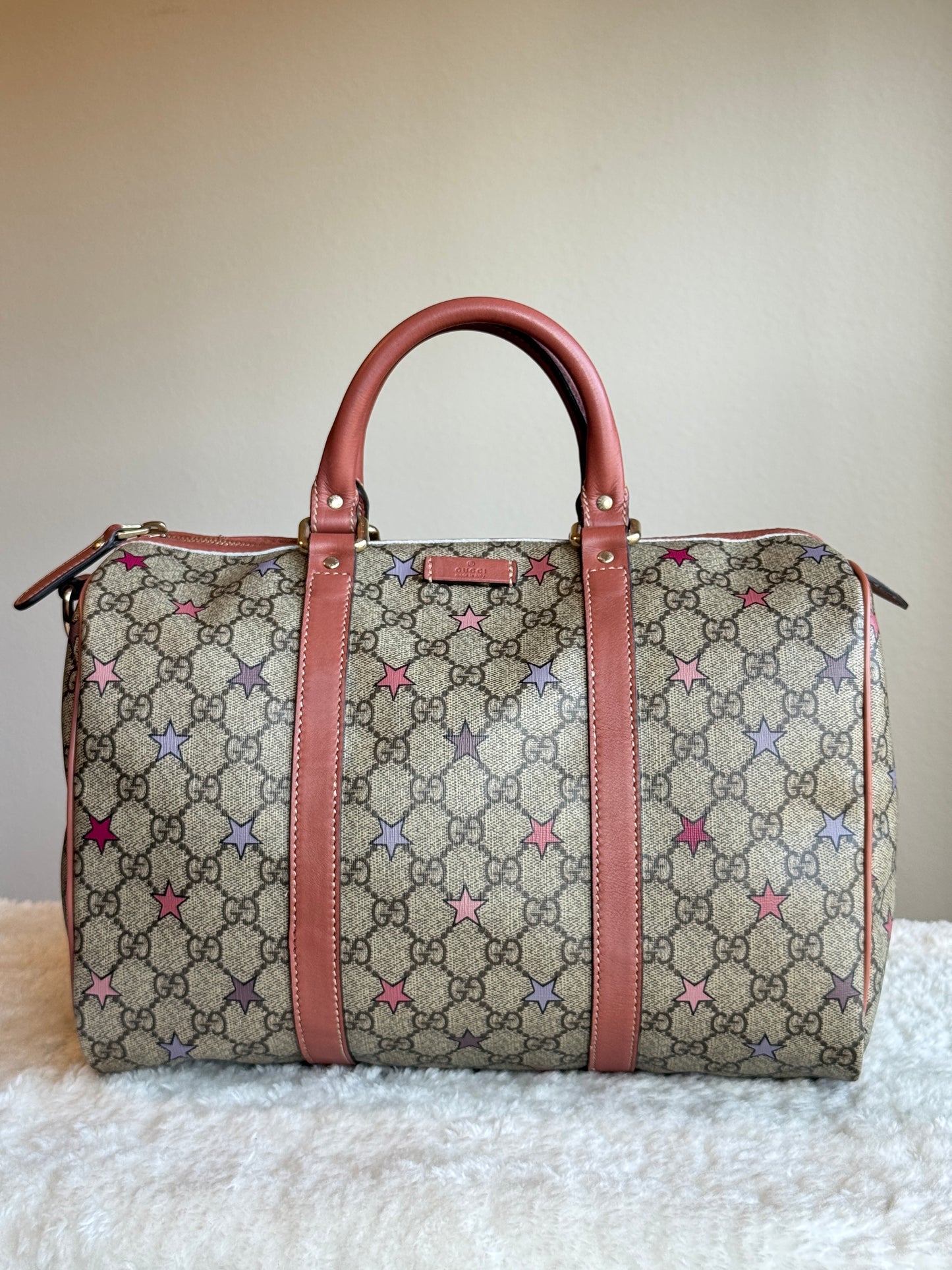 GUCCI Boston Star Limited Edition Coated canvas Pink