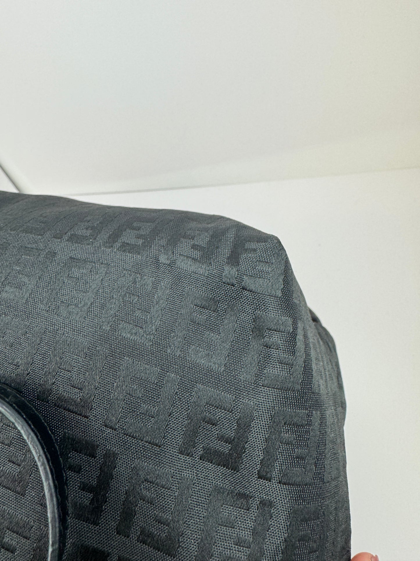Fendi Zucchino Tote Canvas Black