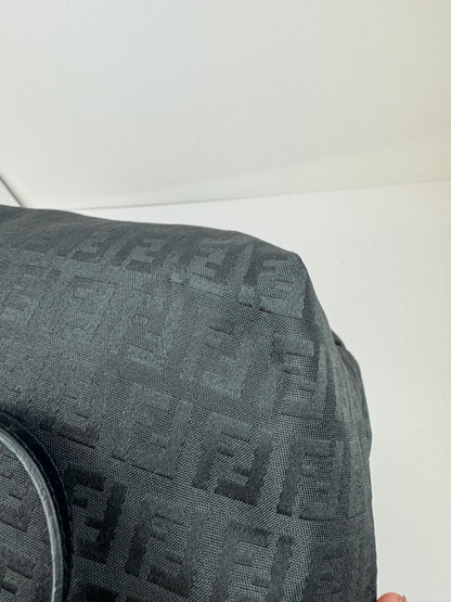 Fendi Zucchino Tote Canvas Black