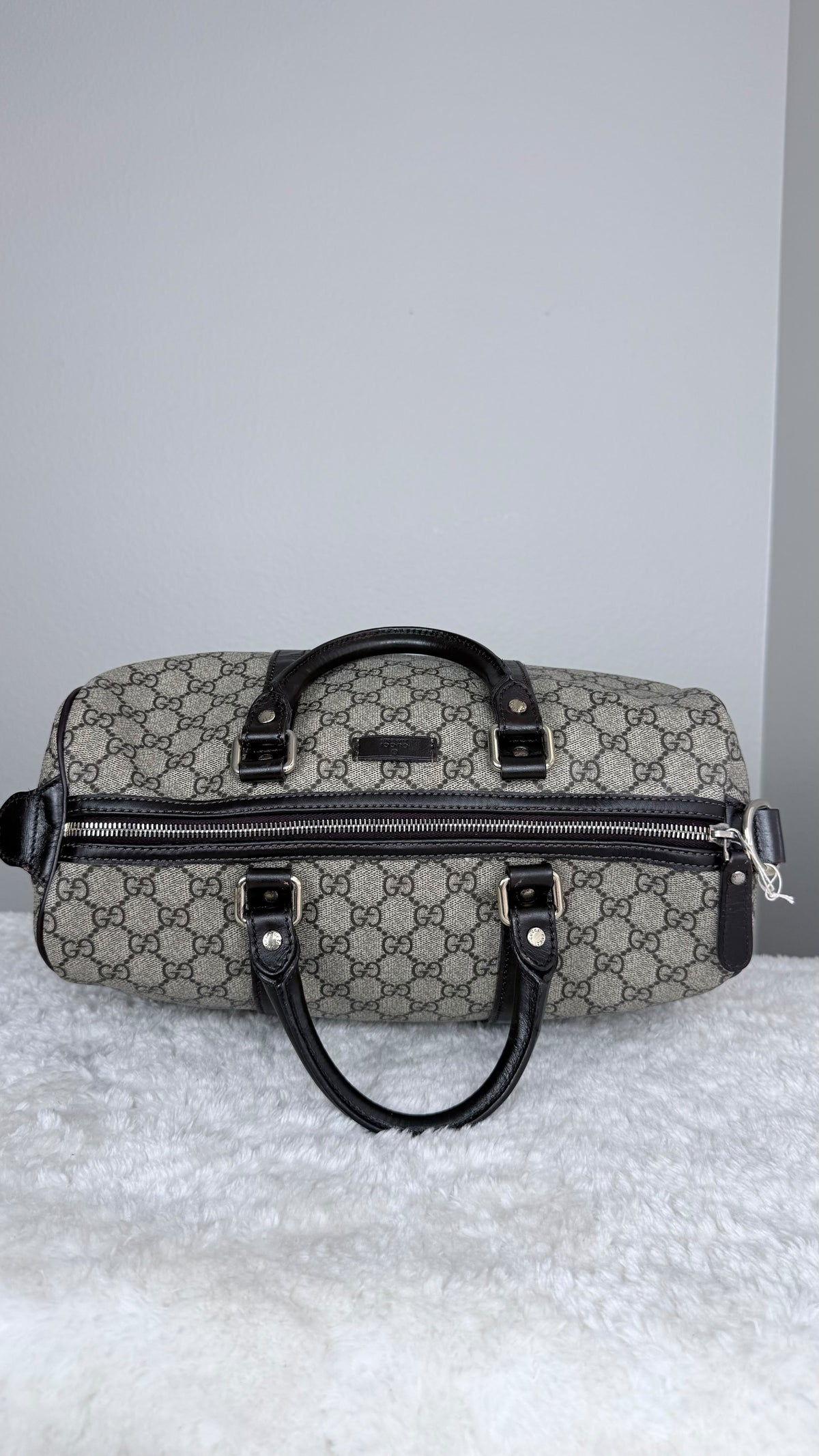 GUCCI Joy Boston GG Supreme Coated canvas Brown