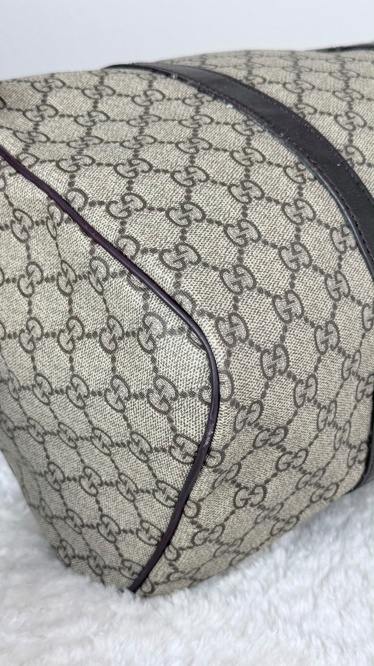 GUCCI Joy Boston GG Supreme Coated canvas Brown