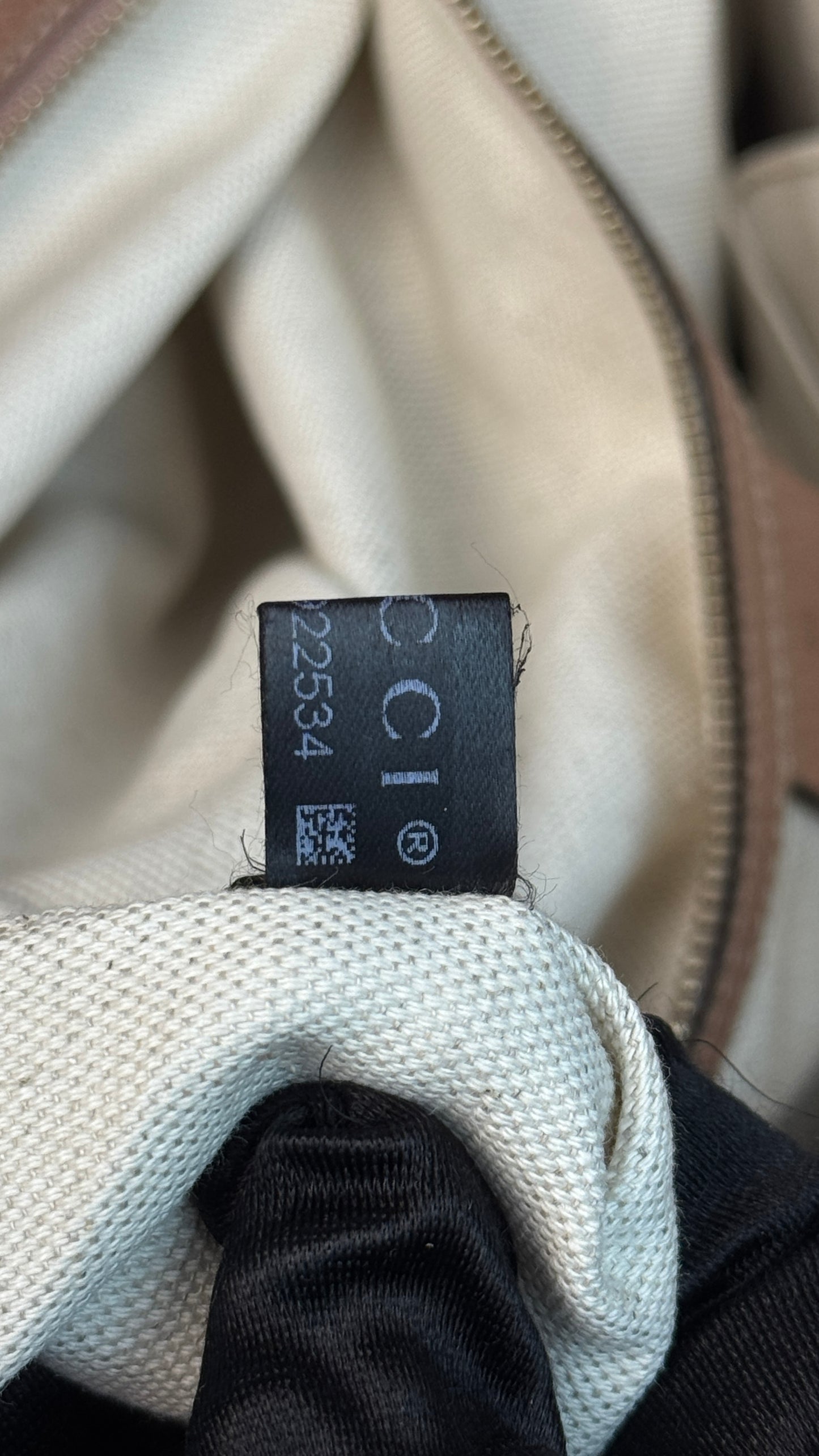 Gucci Bree GG Canvas Tote Shoulder Bag Nude