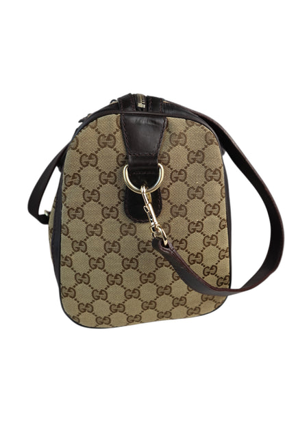 Gucci Web boston With Strap GG Canvas
