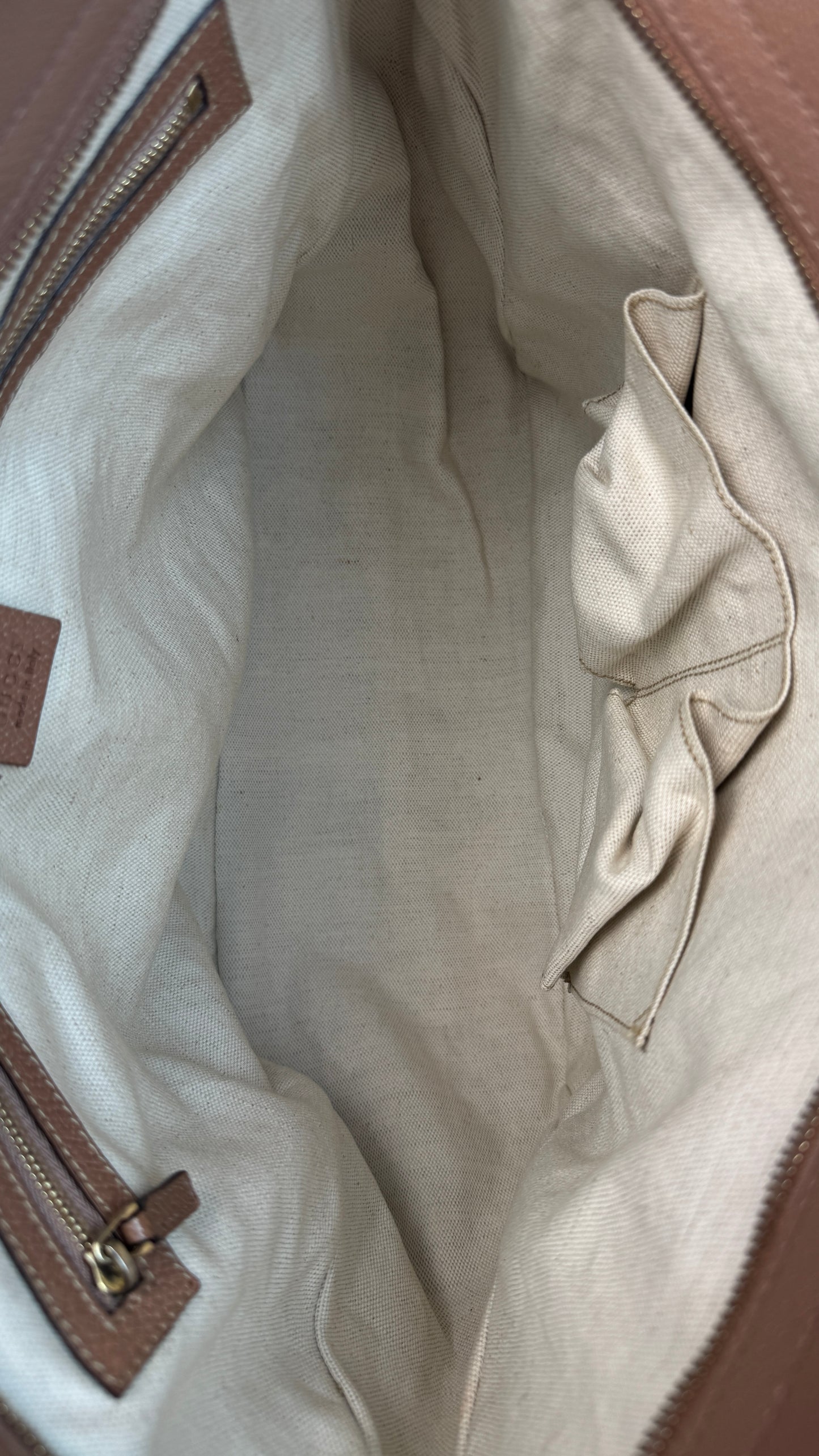 Gucci Bree GG Canvas Tote Shoulder Bag Nude