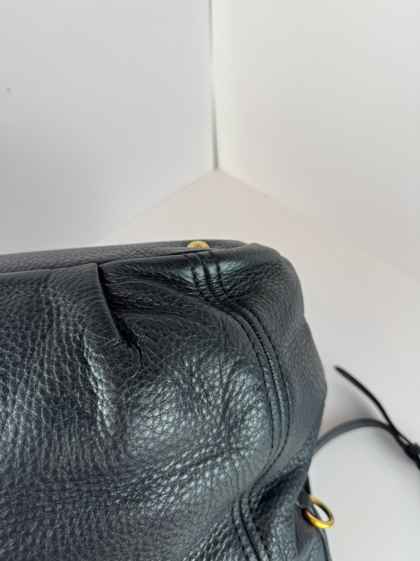 Prada Vitello Daino Zip Tote Nero Black