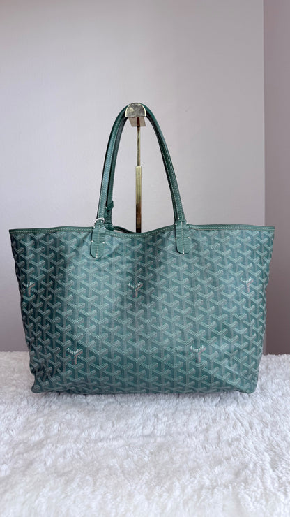GOYARD Saint Louis Tote Coated Canvas PM Green