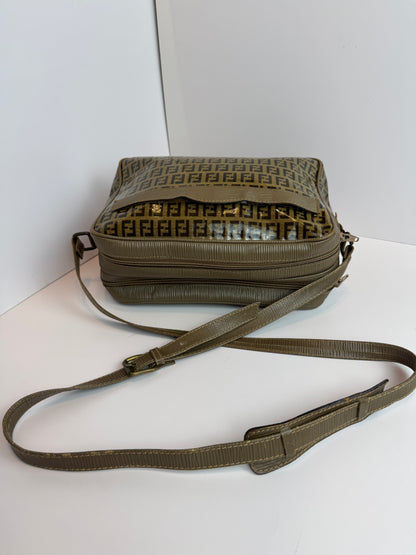 FENDI Vintage Zucchino Crystal Canvas FF Crossbody